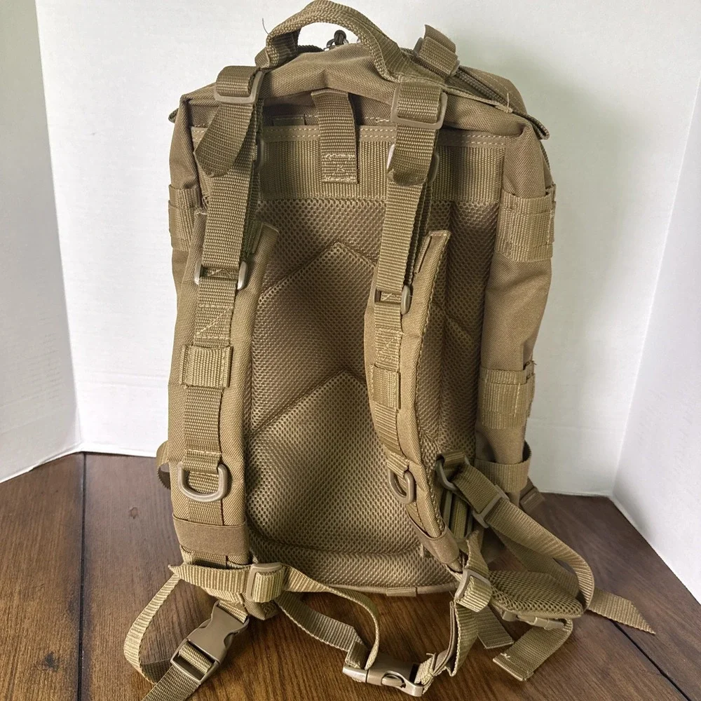 Flying Circle Coyote Brown Tactical Assault Backpack Padded Multiple Compartment